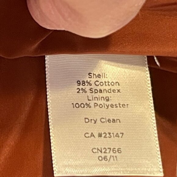 Talbots Velvet Blazer Burnt Orange Rust Single Button Fitted Tailored 10 - Picture 6 of 7